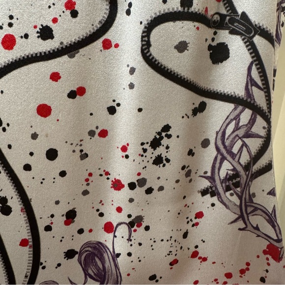 Alexander McQueen Women’s Avante Garde Bubble Hem Silver Floral Silk Dress - Picture 8 of 14